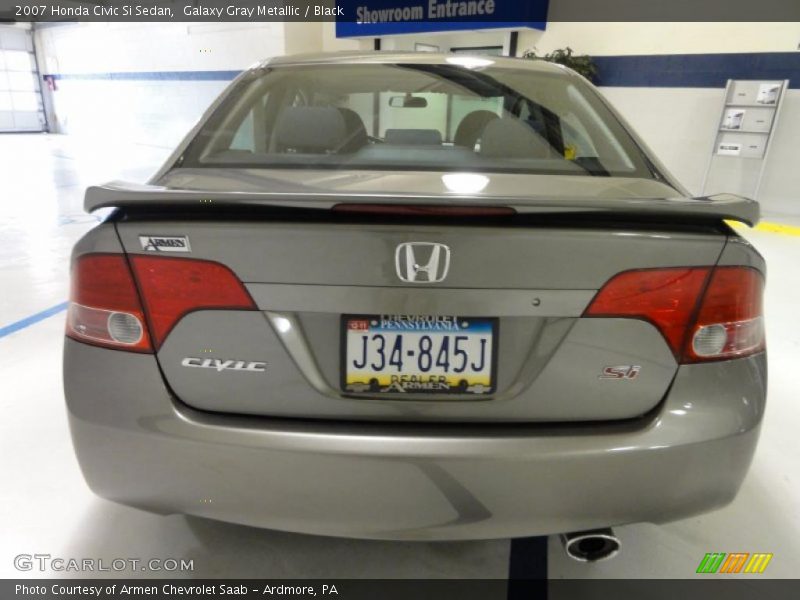 Galaxy Gray Metallic / Black 2007 Honda Civic Si Sedan
