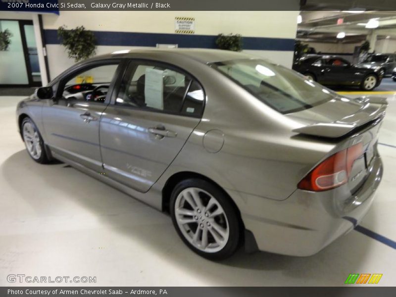Galaxy Gray Metallic / Black 2007 Honda Civic Si Sedan