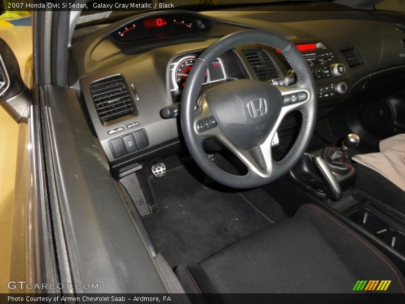 Galaxy Gray Metallic / Black 2007 Honda Civic Si Sedan