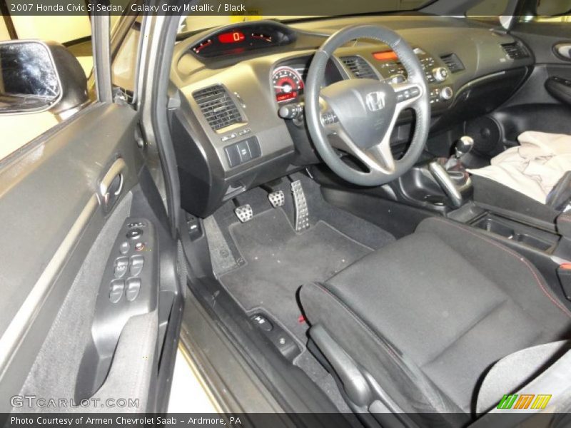 Galaxy Gray Metallic / Black 2007 Honda Civic Si Sedan