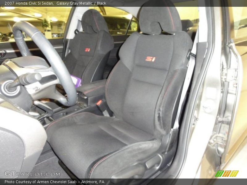 Galaxy Gray Metallic / Black 2007 Honda Civic Si Sedan