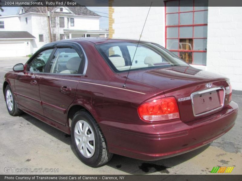 Ruby Red / Beige 2004 Hyundai Sonata