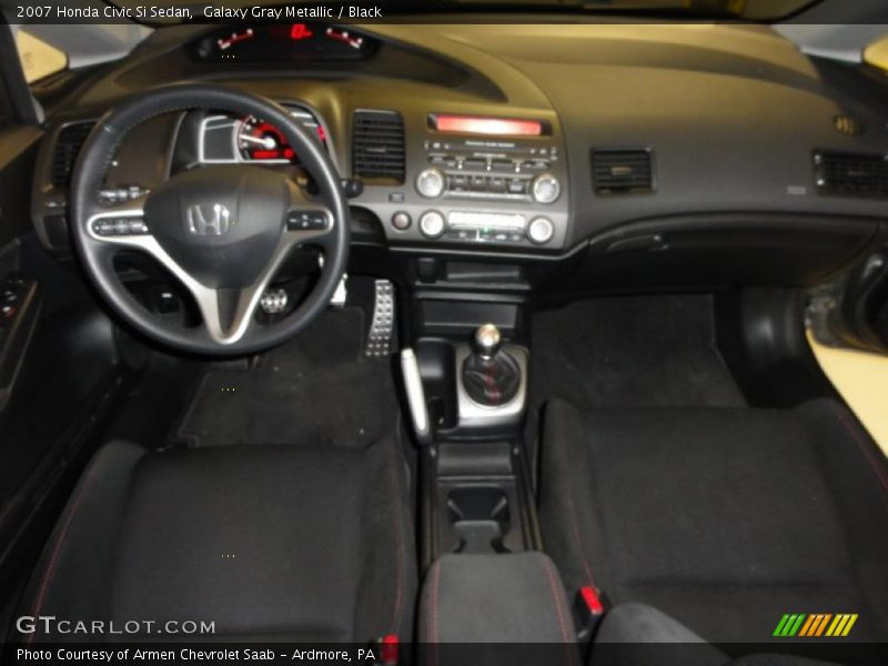 Galaxy Gray Metallic / Black 2007 Honda Civic Si Sedan