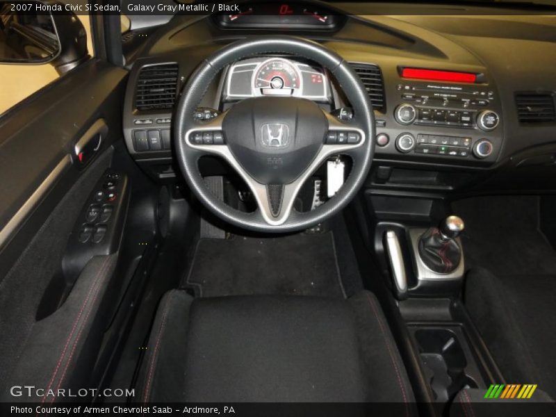Galaxy Gray Metallic / Black 2007 Honda Civic Si Sedan