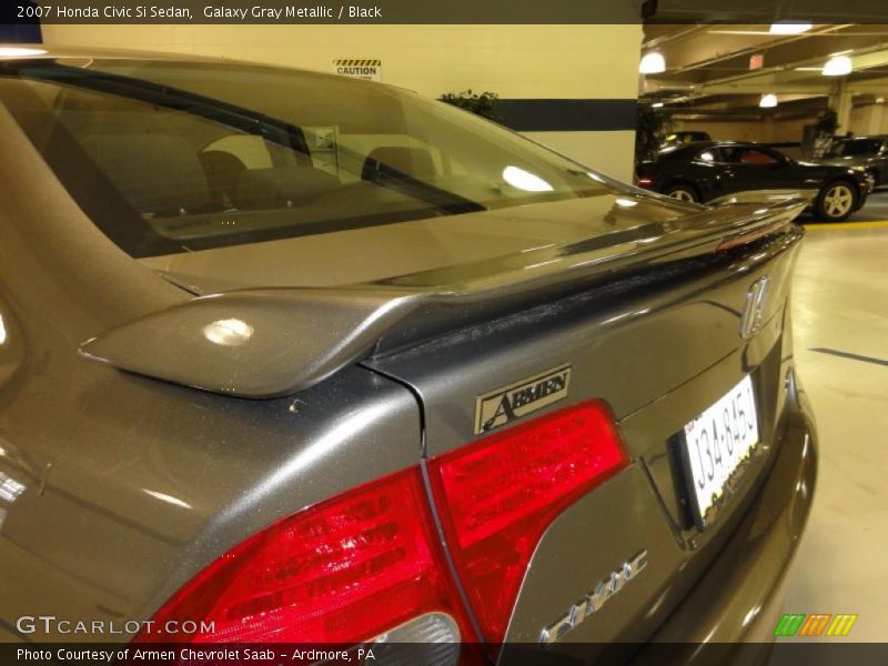 Galaxy Gray Metallic / Black 2007 Honda Civic Si Sedan