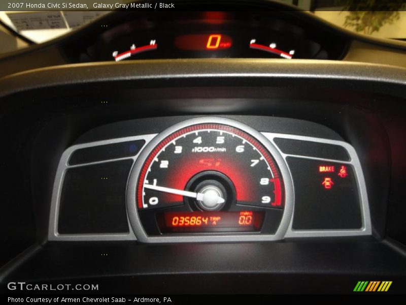 Galaxy Gray Metallic / Black 2007 Honda Civic Si Sedan