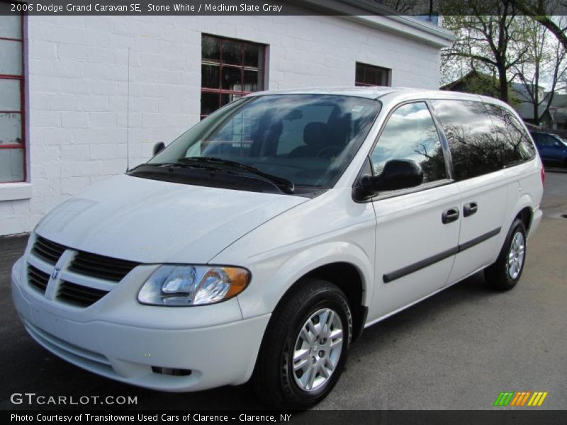 Stone White / Medium Slate Gray 2006 Dodge Grand Caravan SE
