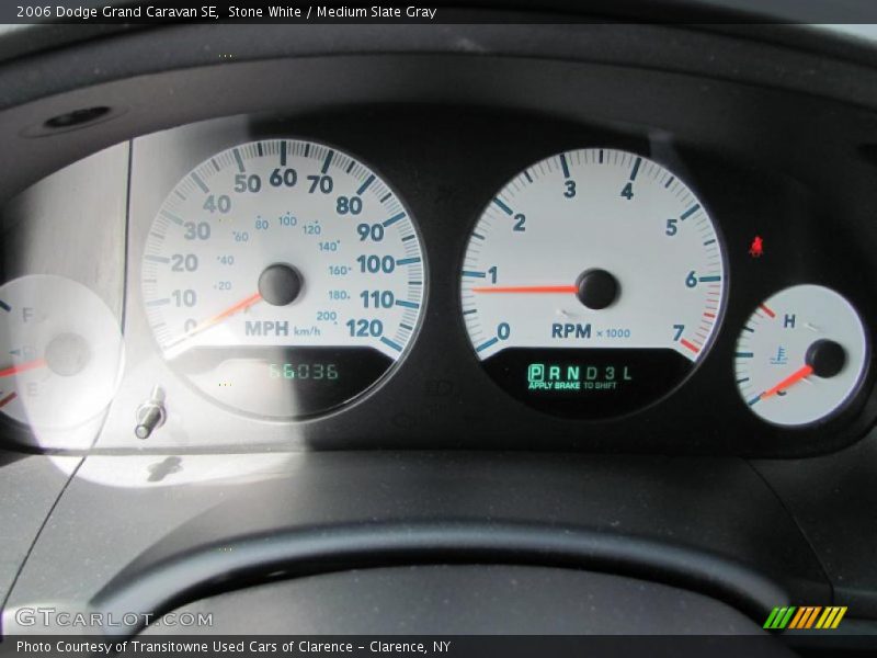 Stone White / Medium Slate Gray 2006 Dodge Grand Caravan SE
