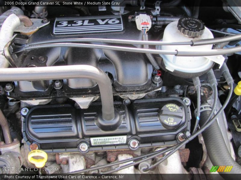 Stone White / Medium Slate Gray 2006 Dodge Grand Caravan SE