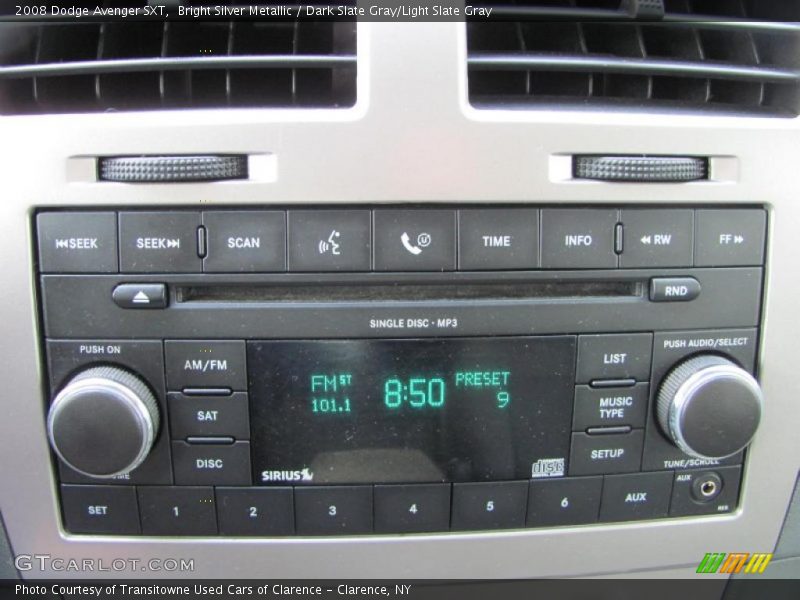 Bright Silver Metallic / Dark Slate Gray/Light Slate Gray 2008 Dodge Avenger SXT