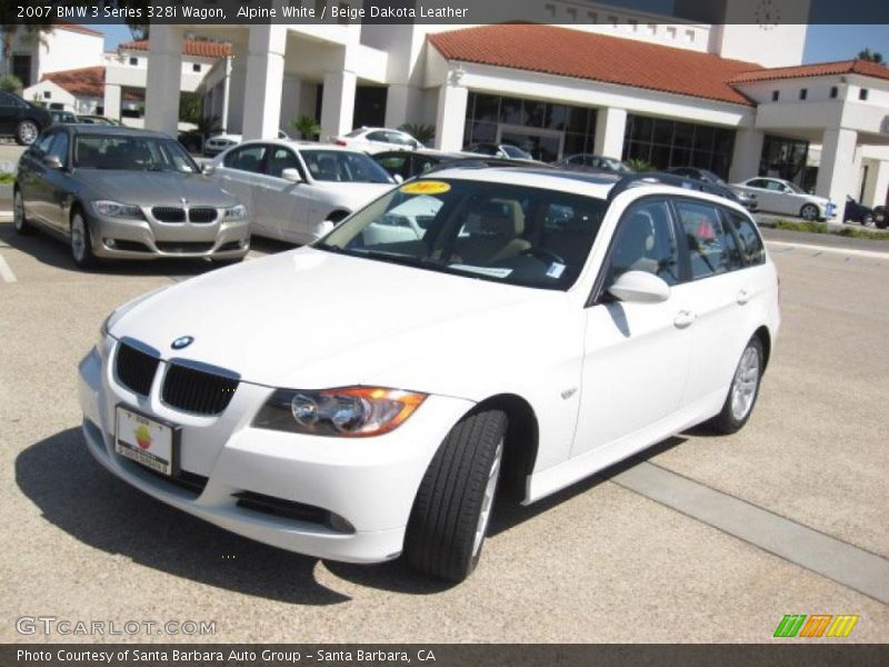 Alpine White / Beige Dakota Leather 2007 BMW 3 Series 328i Wagon