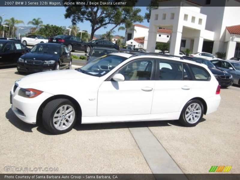 Alpine White / Beige Dakota Leather 2007 BMW 3 Series 328i Wagon