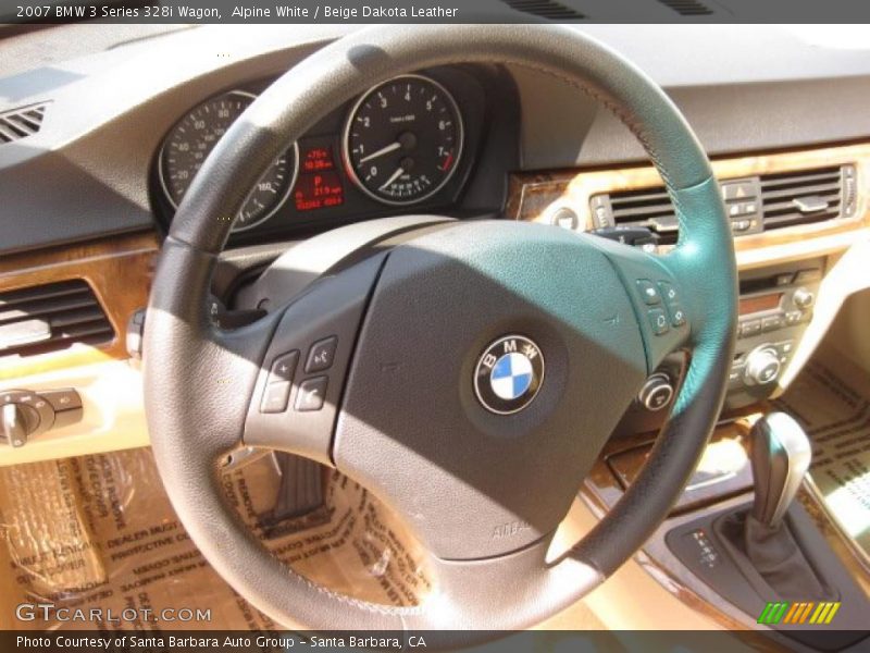 Alpine White / Beige Dakota Leather 2007 BMW 3 Series 328i Wagon