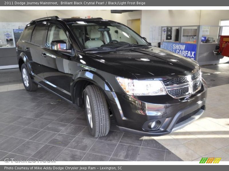 Brilliant Black Crystal Pearl / Black/Light Frost Beige 2011 Dodge Journey Mainstreet