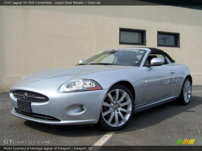 Liquid Silver Metallic / Charcoal 2007 Jaguar XK XK8 Convertible