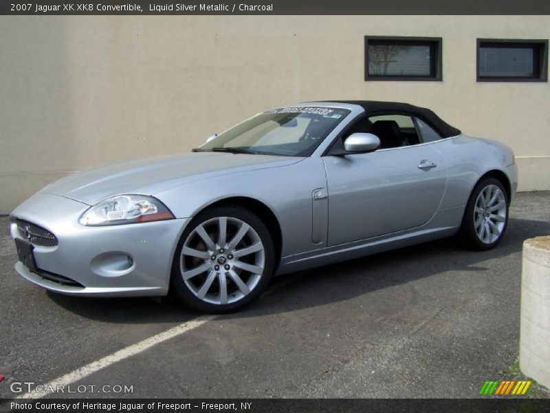 Liquid Silver Metallic / Charcoal 2007 Jaguar XK XK8 Convertible