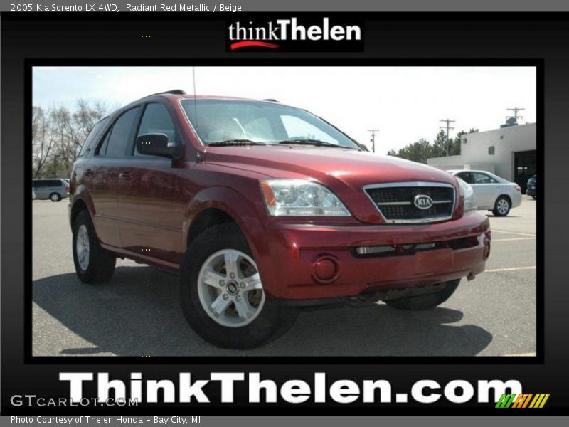 Radiant Red Metallic / Beige 2005 Kia Sorento LX 4WD