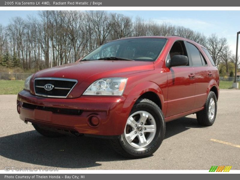 Radiant Red Metallic / Beige 2005 Kia Sorento LX 4WD