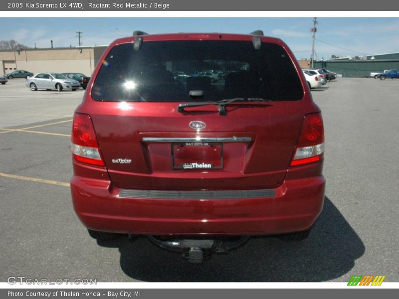 Radiant Red Metallic / Beige 2005 Kia Sorento LX 4WD