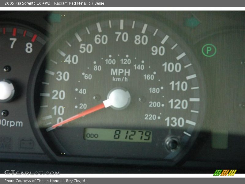 Radiant Red Metallic / Beige 2005 Kia Sorento LX 4WD