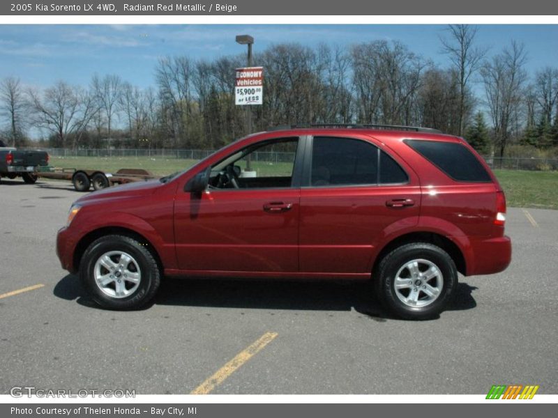 Radiant Red Metallic / Beige 2005 Kia Sorento LX 4WD