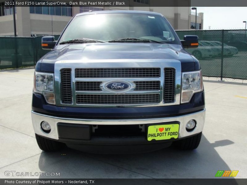 Dark Blue Pearl Metallic / Black 2011 Ford F150 Lariat SuperCrew