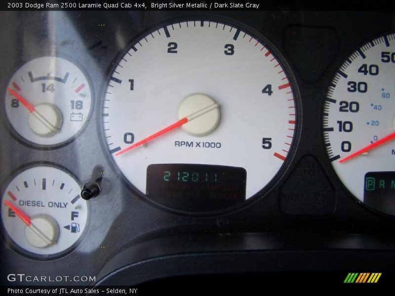 Bright Silver Metallic / Dark Slate Gray 2003 Dodge Ram 2500 Laramie Quad Cab 4x4