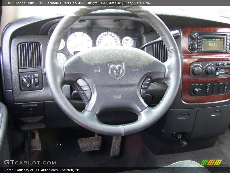 Bright Silver Metallic / Dark Slate Gray 2003 Dodge Ram 2500 Laramie Quad Cab 4x4