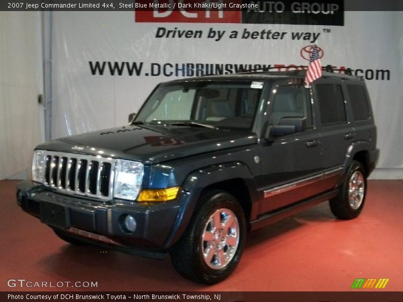 Steel Blue Metallic / Dark Khaki/Light Graystone 2007 Jeep Commander Limited 4x4