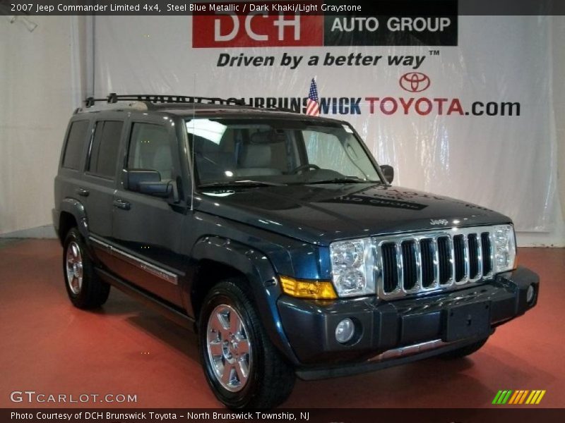 Steel Blue Metallic / Dark Khaki/Light Graystone 2007 Jeep Commander Limited 4x4
