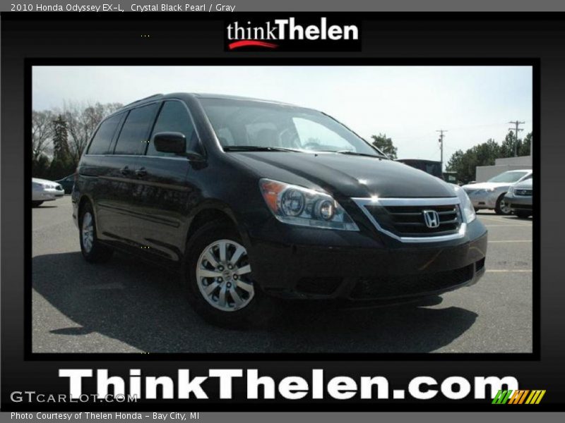 Crystal Black Pearl / Gray 2010 Honda Odyssey EX-L
