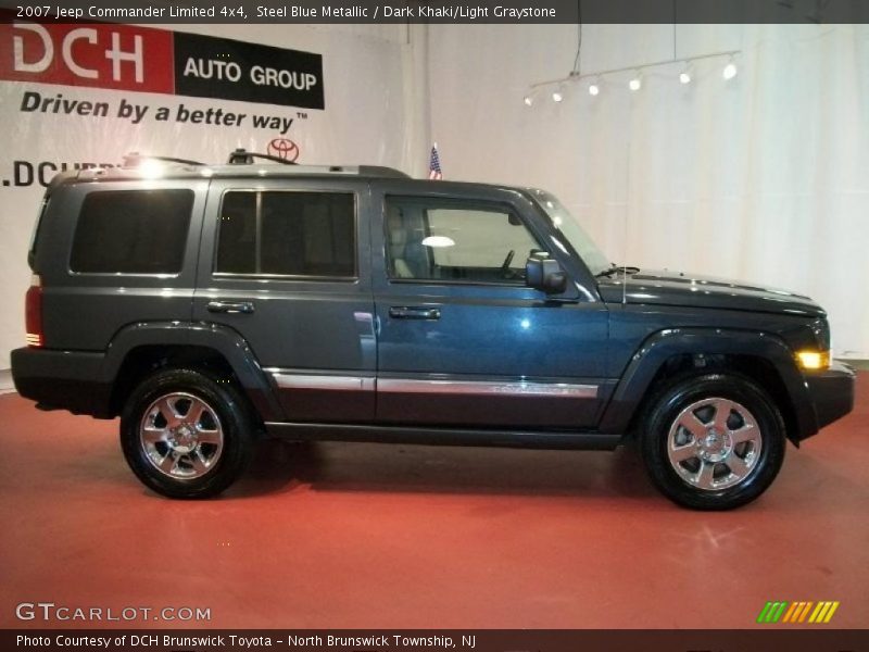 Steel Blue Metallic / Dark Khaki/Light Graystone 2007 Jeep Commander Limited 4x4