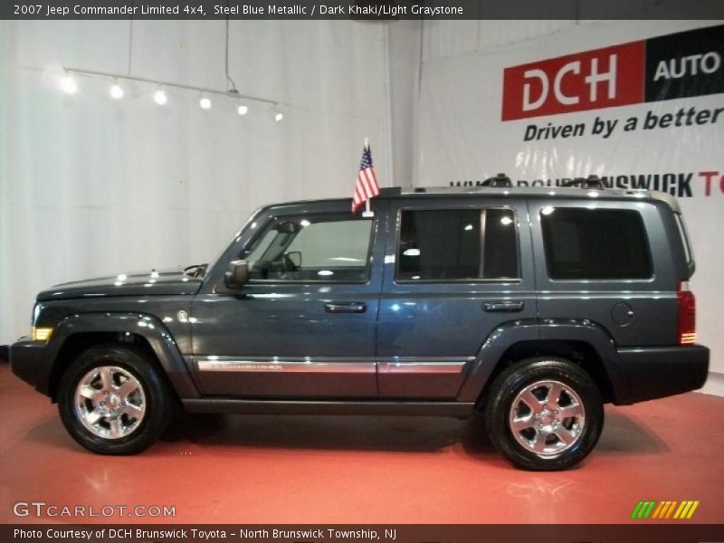 Steel Blue Metallic / Dark Khaki/Light Graystone 2007 Jeep Commander Limited 4x4