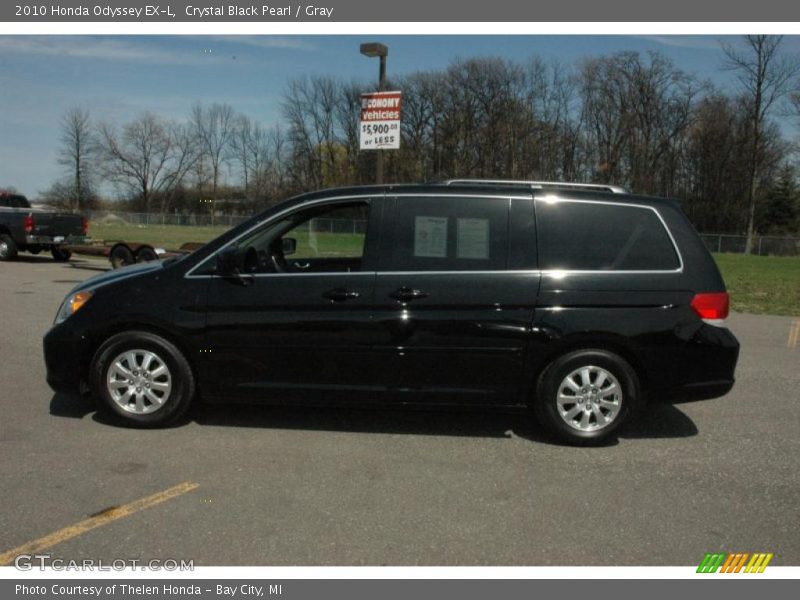 Crystal Black Pearl / Gray 2010 Honda Odyssey EX-L