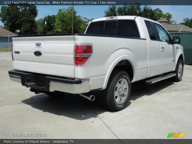 White Platinum Metallic Tri-Coat / Pale Adobe 2011 Ford F150 Lariat SuperCab