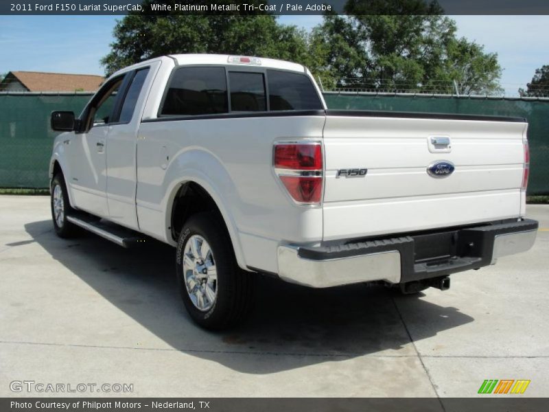 White Platinum Metallic Tri-Coat / Pale Adobe 2011 Ford F150 Lariat SuperCab