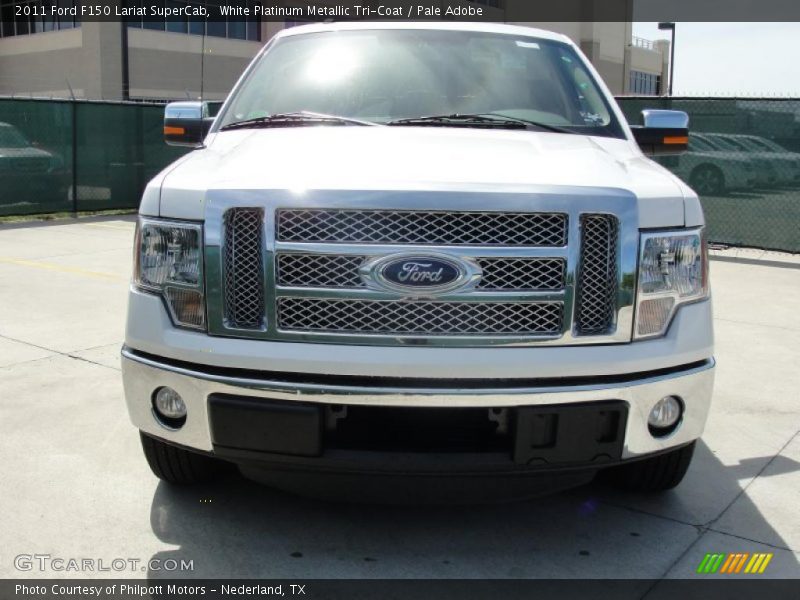 White Platinum Metallic Tri-Coat / Pale Adobe 2011 Ford F150 Lariat SuperCab