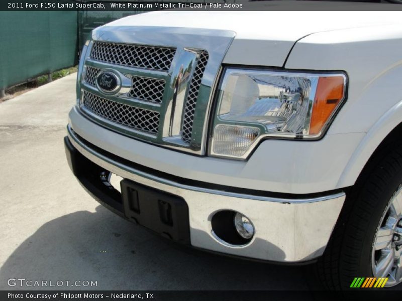 White Platinum Metallic Tri-Coat / Pale Adobe 2011 Ford F150 Lariat SuperCab