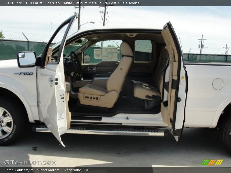 White Platinum Metallic Tri-Coat / Pale Adobe 2011 Ford F150 Lariat SuperCab