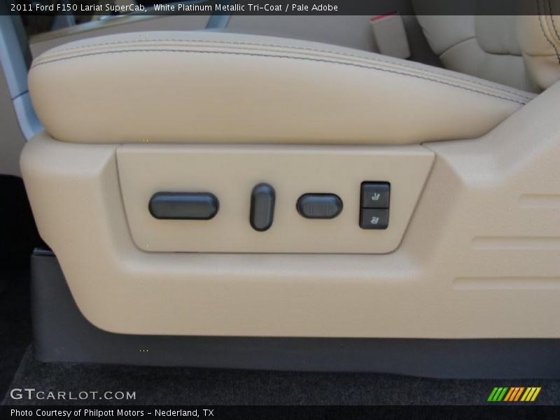 White Platinum Metallic Tri-Coat / Pale Adobe 2011 Ford F150 Lariat SuperCab