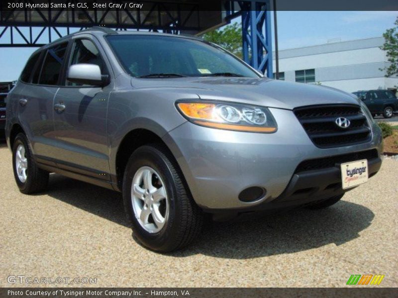 Steel Gray / Gray 2008 Hyundai Santa Fe GLS