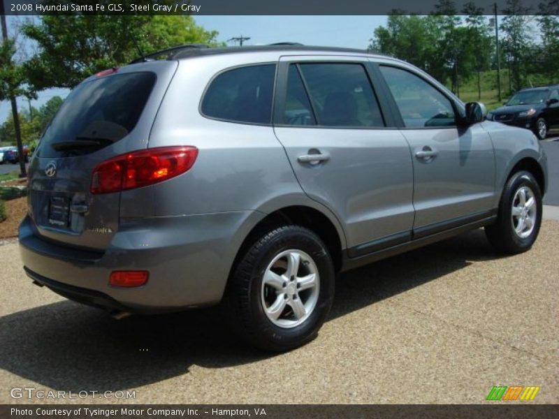 Steel Gray / Gray 2008 Hyundai Santa Fe GLS