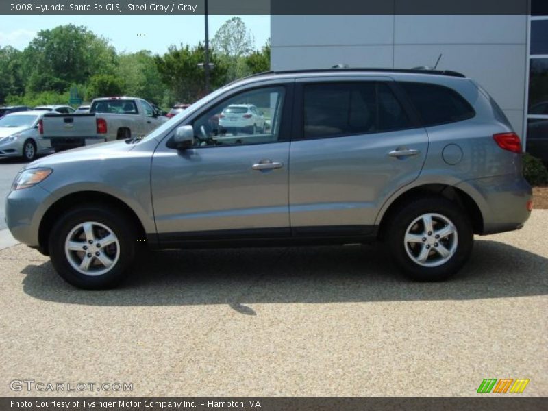 Steel Gray / Gray 2008 Hyundai Santa Fe GLS