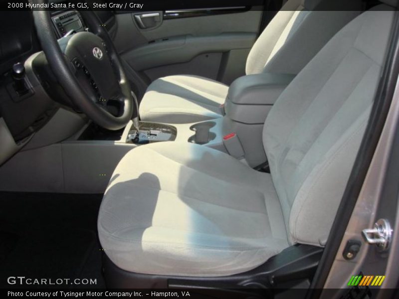 Steel Gray / Gray 2008 Hyundai Santa Fe GLS