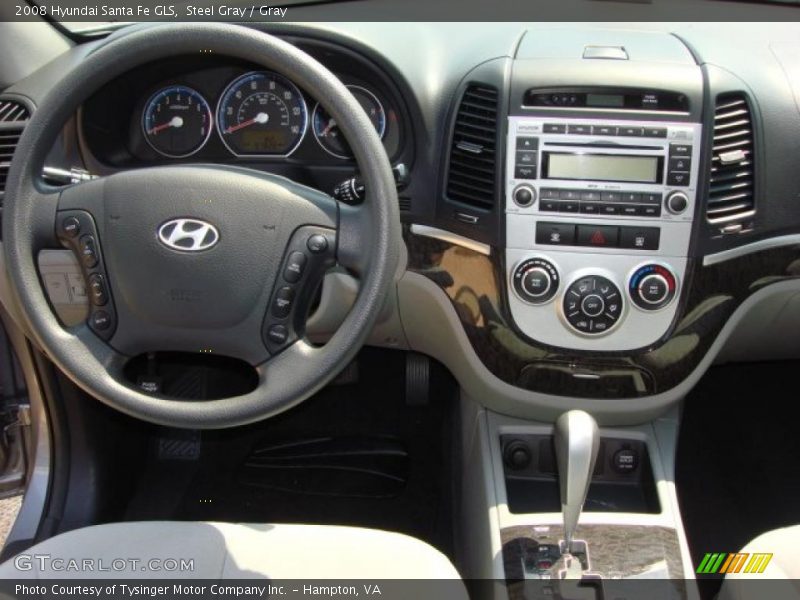 Steel Gray / Gray 2008 Hyundai Santa Fe GLS