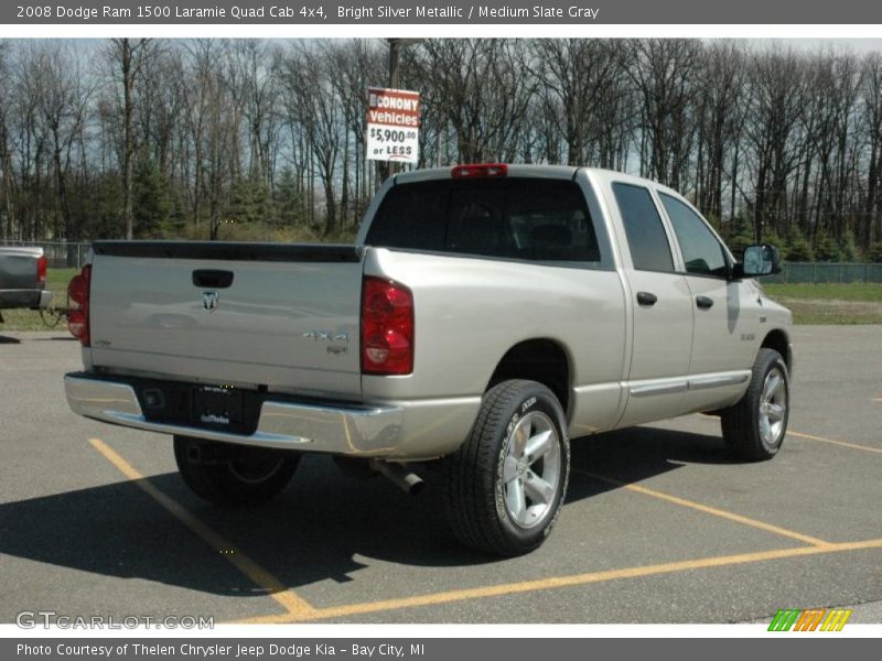 Bright Silver Metallic / Medium Slate Gray 2008 Dodge Ram 1500 Laramie Quad Cab 4x4