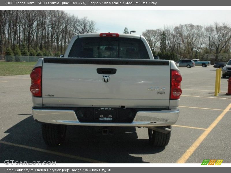 Bright Silver Metallic / Medium Slate Gray 2008 Dodge Ram 1500 Laramie Quad Cab 4x4
