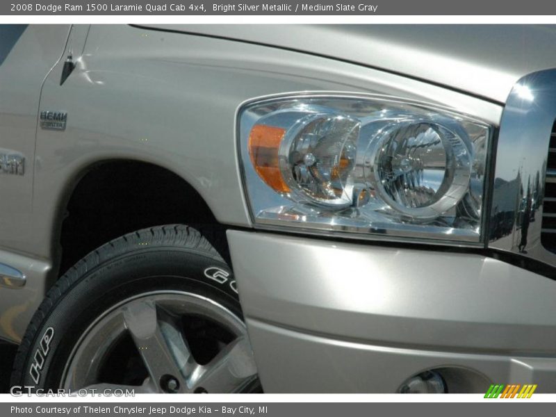 Bright Silver Metallic / Medium Slate Gray 2008 Dodge Ram 1500 Laramie Quad Cab 4x4