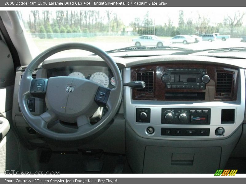 Bright Silver Metallic / Medium Slate Gray 2008 Dodge Ram 1500 Laramie Quad Cab 4x4