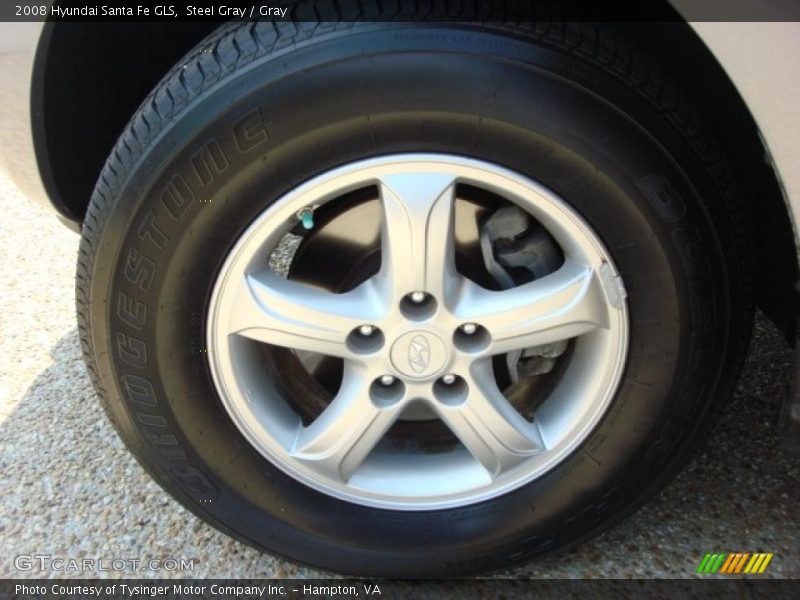 Steel Gray / Gray 2008 Hyundai Santa Fe GLS